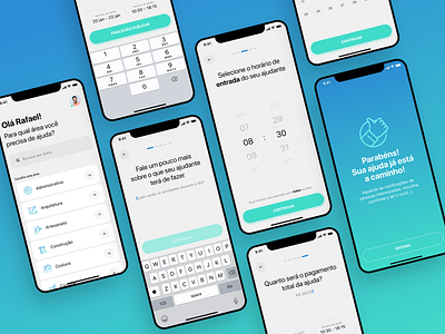 App para microempreendedores contraterem ajudantes aplicativo app business case design mei ui ux