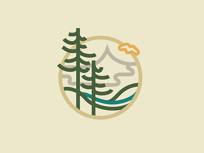 PNW Badge: Forest Park badge branding design icon identity illustrator logo vector