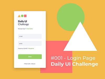 #001 - Login Page | DailyUi Challenge