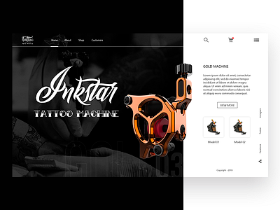 Tattoo Machine - Landing Page design tattoo ui uidesign user interface