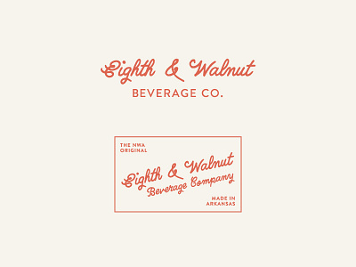 Eighth & Walnut Logos arkansas beverage logo script script logo vintage vintage logo
