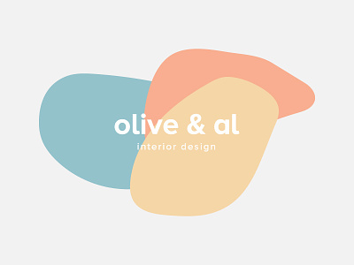 Olive & Al: Interior Design Logo arkansas bold bold type fayetteville logo minimal logo pastel pastel colors pastel logo