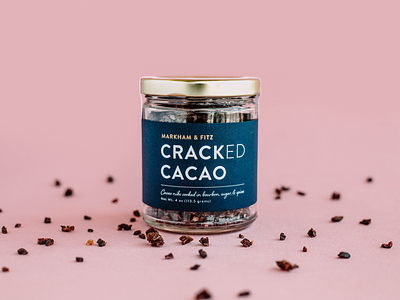 Cracked Cacao Packaging arkansas branding chocolate food packaging glass jar packaging product design product photography