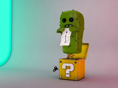 3D Rusty Cactus Toy 3d animation c4d character design design motion graphics