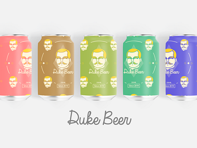 Duke Beer ( 1 Dribbble Invite 2d branding design doodle flat illustration logo typography ui vector