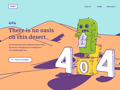 Desert Theme_ 404 Error web page design