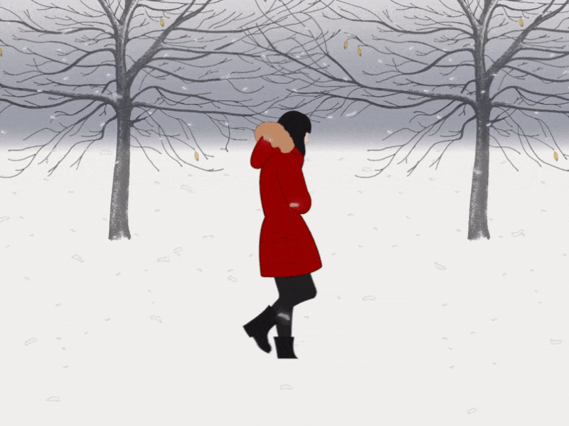 A Walk in the Snow after effects animation illustration illustrator motion motion graphics