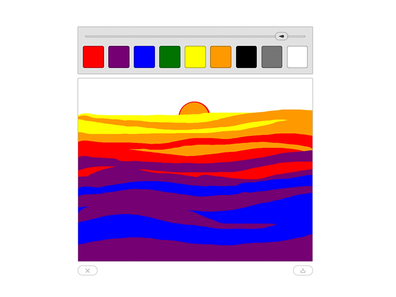 Painting App app canvas draw illustration interactive javascript paint