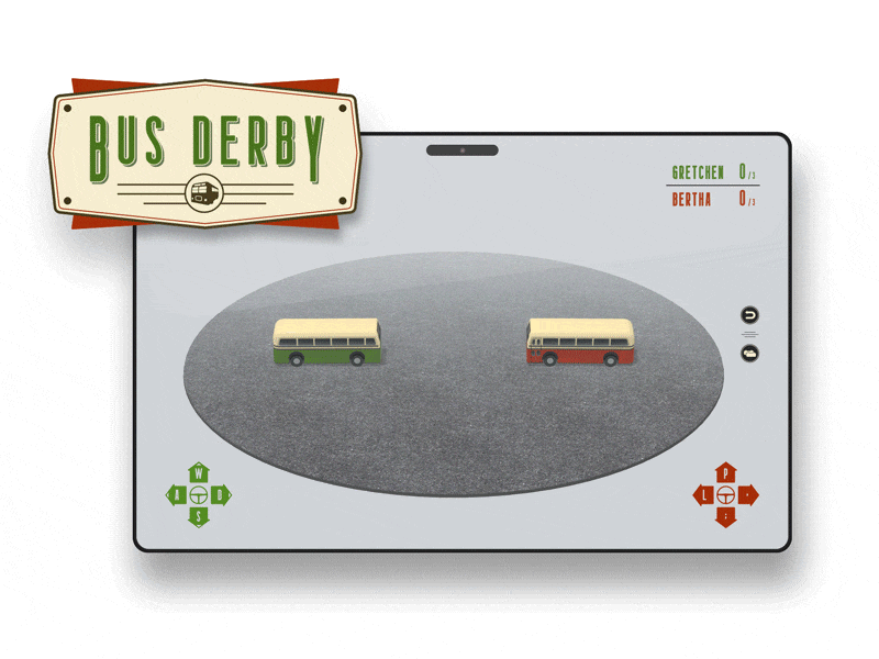 Bus Derby 3d blender game gltf indiegame javascript physijs three.js ui ux