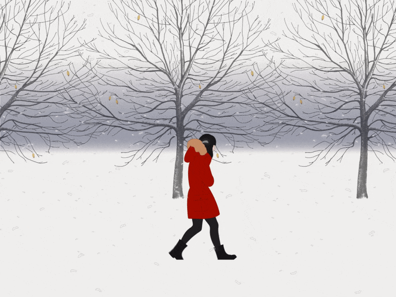 Snow Walk after effects animation illustration illustrator motion motion graphics