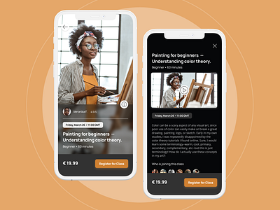 Masterclass app class app classes clean app component design dark theme dark ui darkmode masterclass masterclass app schedule schedule app teaching teaching app ui ui design ui designer uxui