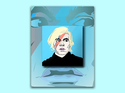 Warhol...As In Hole art blue bowie drewdarcy stardust warhol ziggy