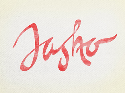 Jasho Lettering handwriting jasho lettering script