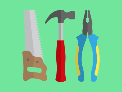 Tools hammer illustration pilers tools vector