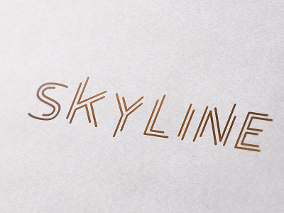 Skyline lineart lettering branding lettering line lines logo outline skyline