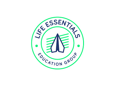 Life Essentials bariol font education identity logo paper plane