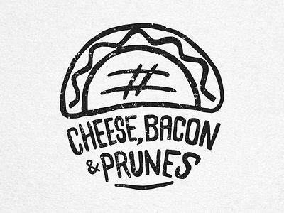 Cheese, Bacon & Prunes empanadas food handmade icon ink stamp