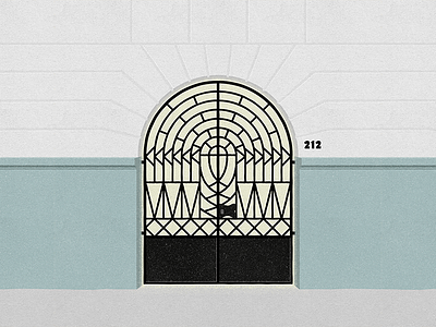 Orizaba 212 - #PortalesIlustrados door doors illustration illustrator ilustracion ironwork portales ilustrados portals puertas
