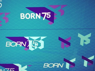 WIP Born75 Logo art direction branding logo