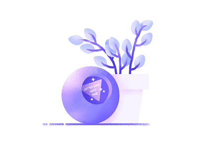 Modern Magic design drawing fortune illustration magic magic 8 ball plant purple sparkly spot illustration