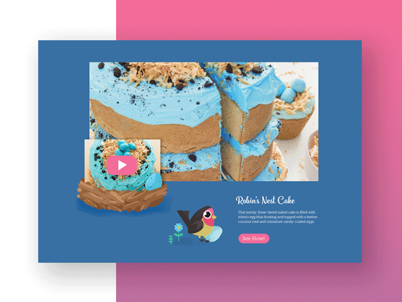 Sweet Site baking design easter recipe spring ui ux web web design website