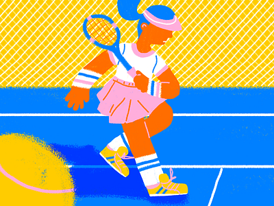 🎾 art athletic ball colorful design editorial illustration sport sports tennis