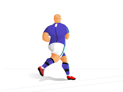 Footballer body design flat footballer illustration man