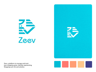 Zeev |Identity design brand cart icon identity list logo shopping zeev