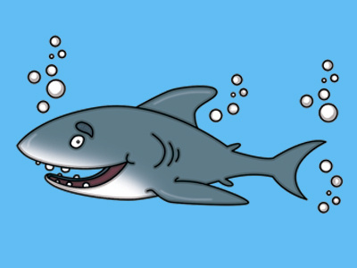 Shark cartoons cool fun illustration