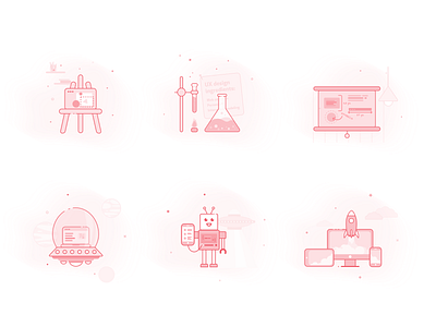 Software & Design icons design illustration