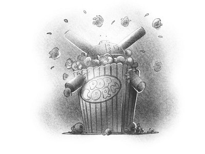 Cinema intro animation branding cinema design doodle illustration popcorn sketch ui ux vector website
