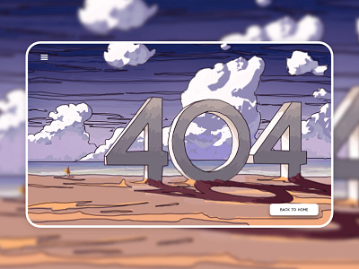 || 404 Page || Daily UI 08 404 404 error page 404page beach clouds dailyui dailyuichallenge design illustration ui ux webdesign website