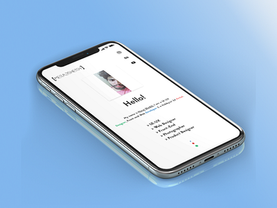 Meraj Portfolio Mobile adobe iphonex perspective portfolio webdesign xd