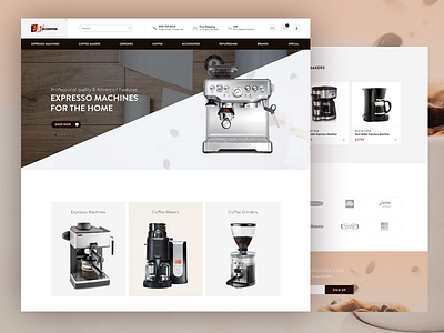 Coffee Machines Ecommerce coffee ecommerce ui ux