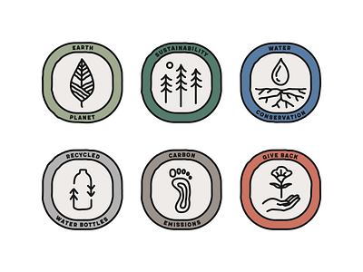 Eco Symbols badgedesign graphicdesign icondesign illustration logo