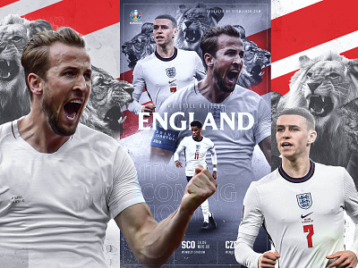 ENGLAND / EURO 2021 design editing england football gfx graphic design photoshop soccer social media
