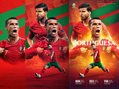 Euro 2020 / Development of Artwork branding cristiano design football graphic illustration portugal ronaldo soccer ui