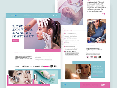 Cosmetic PR Agency agency beauty blue cosmetic pink pr website