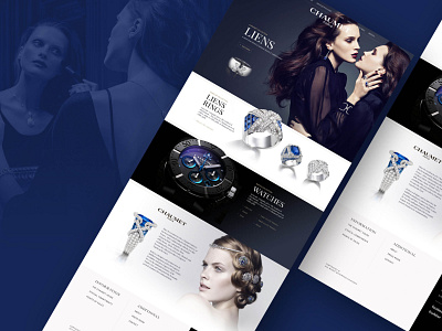 Chaumet Paris blue branding design diamond ecommerce icon illustration jewellery paris typography ui ux vector website