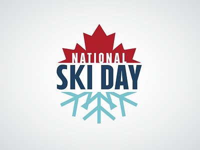 National Ski Day Logo canada graphic design logo ski snow