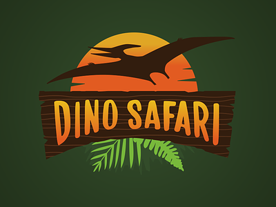 Dino Safari dinosaur illustration illustrative logo