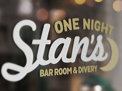 One Night Stan's bar dive bar graphic logo type vector yyc