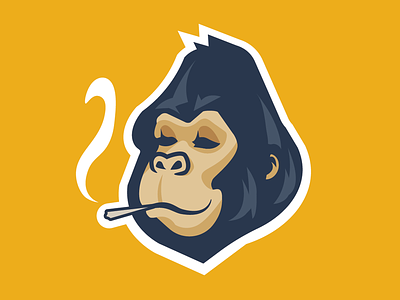 Gorilla animals branding design graphic graphic design illustration logo vector