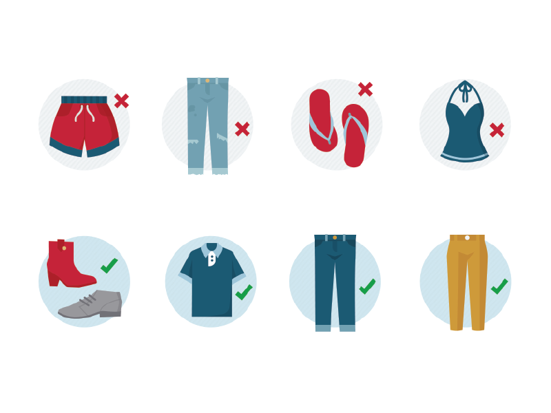 Dress Code Icons II by Kate Prescesky on Dribbble