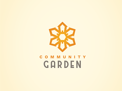 Community Garden Logo branding community garden daisy flower garden graphic design logo vector