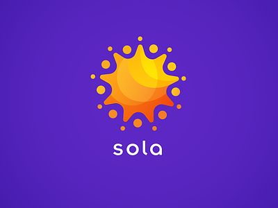 Sola graphic design logo modern sun sunshine vector
