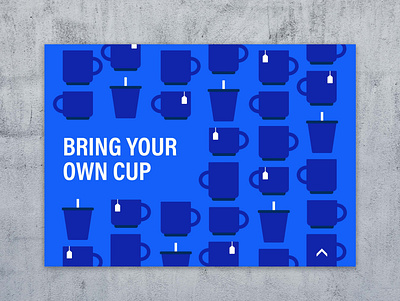 Bring Your Own Cup clean coffee cold color cup design graphic hot illustration mug tea vector