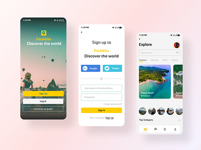Travel Service App Design