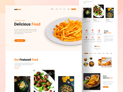 ecofood - Food Delivery Landing Page