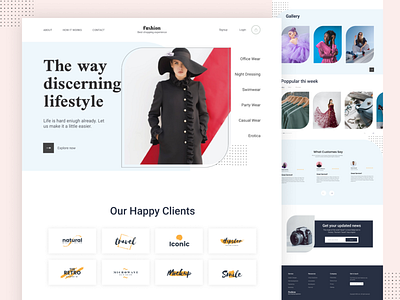 Fashion blog website concept